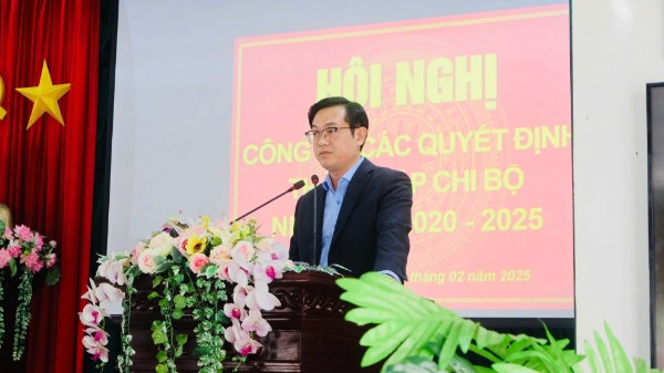 Hình ảnh cho bài viết Hội nghị công bố Quyết định thành lập các chi bộ trực thuộc Thị ủy Sông Cầu nhiệm kỳ 2020-2025